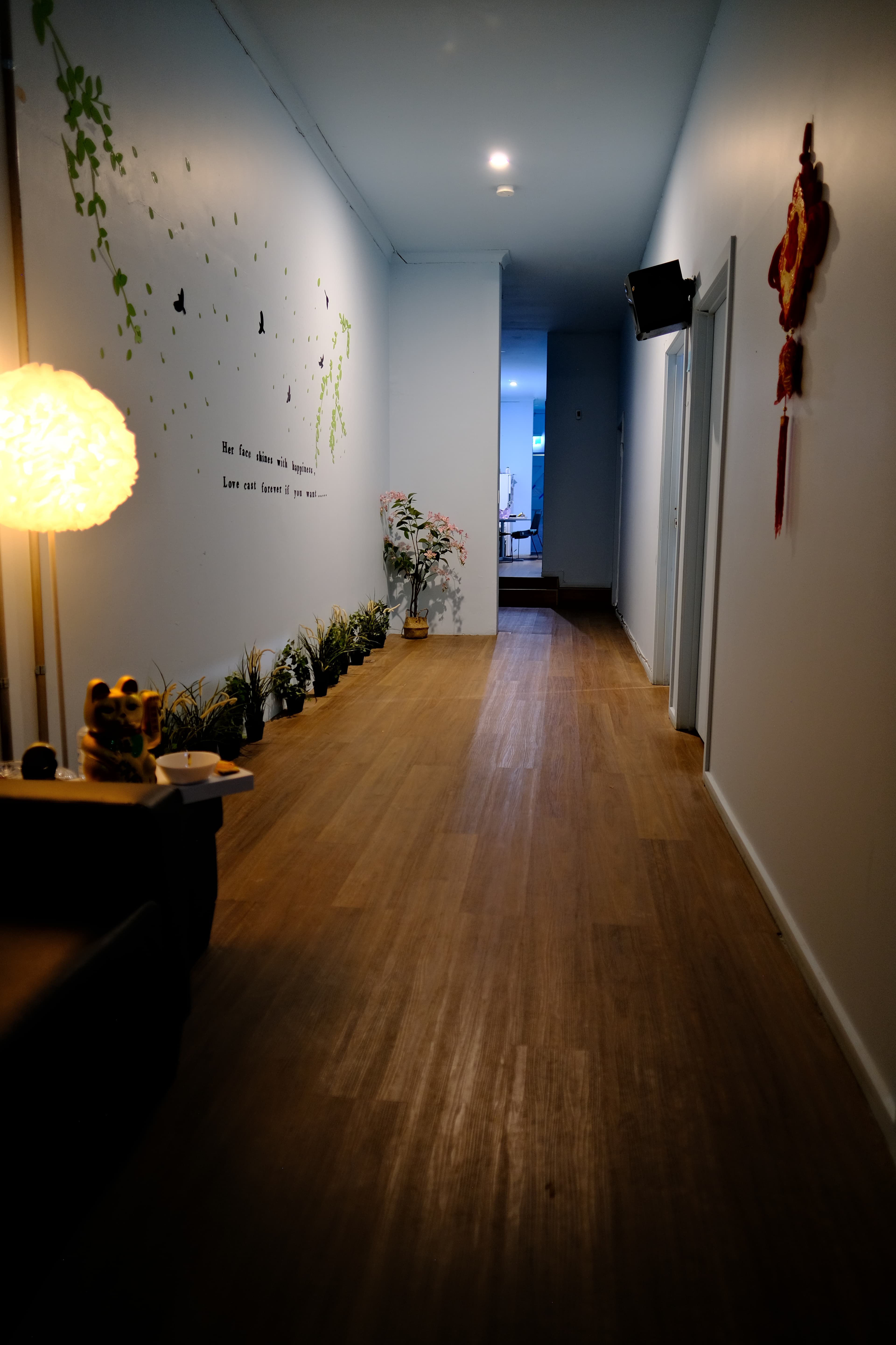 Lucky 888 reception, warm interior
